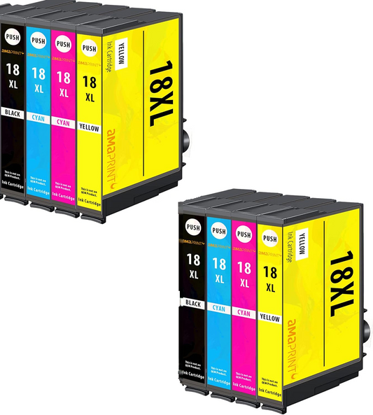 4 (cyan, magenta, yellow, black) cartridges compatibel met Epson 18XL Multipack voor Expression Home XP205, XP215, XP225, XP302, XP305, XP312, XP315, XP322, XP325, XP402, XP405, XP412, XP415, XP422, XP425